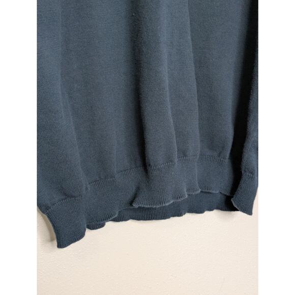 Eddie Bauer Vintage Mens Sweater Size Medium Long Sleeve Navy Cotton Crew-Neck - Picture 7 of 9